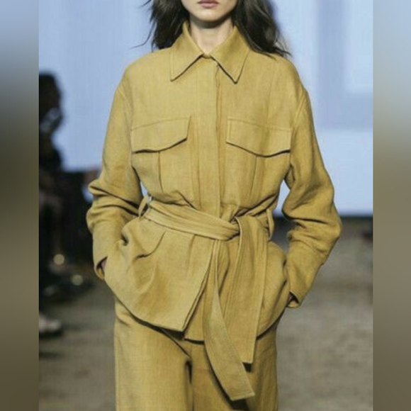 Massimo Dutti | Safari-styled Jacket with Belt - Picture 5 of 16